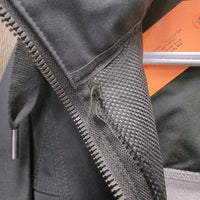 Mid Length Technical Jacket, Fleece Lined, Hood, Zipper *like new/xc