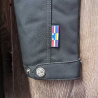 Mid Length Technical Jacket, Fleece Lined, Hood, Zipper *like new/xc