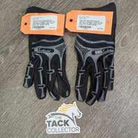 Riding Gloves *gc/fair, v.snagged, rubbed & pilly, thin edges & finger ends, faded