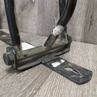 Folding Wall Mount Saddle Rack *gc, dusty, scratches, scrapes, peeled, rusty