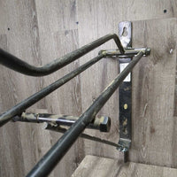 Folding Wall Mount Saddle Rack *gc, dusty, scratches, scrapes, peeled, rusty