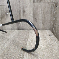 Portable Stall Mount Wire - Metal Saddle Rack *gc, rubs, scratches, scrapes, rusty, missing caps, residue, peeled