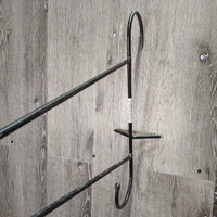 Portable Stall Mount Wire - Metal Saddle Rack *gc, rubs, scratches, scrapes, rusty, missing caps, residue, peeled