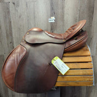 18.5" MW 5.5" Crosby Marathon Endurance Saddle, 2 Billet Guards, Wool Flocking, Long Front Pencil Blocks, Padded Seat, Flaps: 15.5"L x 15"W Serial #: S6635
