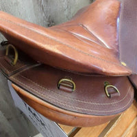 18.5" MW 5.5" Crosby Marathon Endurance Saddle, 2 Billet Guards, Wool Flocking, Long Front Pencil Blocks, Padded Seat, Flaps: 15.5"L x 15"W Serial #: S6635