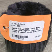 Rubber Ribbed Bell Boots, fleece tops *vgc/xc, clean, mnr stains & peeled edges