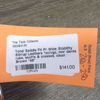 Pr Wide Stability Stirrup Leathers *xc/vgc, mnr dents, rubs, scuffs & creases, clean