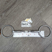 "MB 10" Thin Curved French Link Loose Ring Bit, v.small flat center bar *vgc/xc, clean, mnr rubs, scuffs, stains & residue
