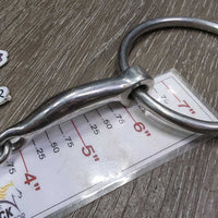 "MB 10" Thin Curved French Link Loose Ring Bit, v.small flat center bar *vgc/xc, clean, mnr rubs, scuffs, stains & residue