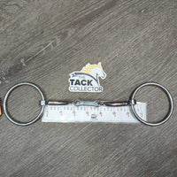 "MB 10" Thin Curved French Link Loose Ring Bit, v.small flat center bar *vgc/xc, clean, mnr rubs, scuffs, stains & residue