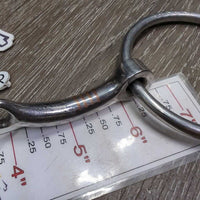 "MB 10" Thin Curved French Link Loose Ring Bit, v.small flat center bar *vgc/xc, clean, mnr rubs, scuffs, stains & residue