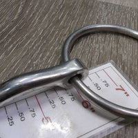 "MB 10" Thin Curved French Link Loose Ring Bit, v.small flat center bar *vgc/xc, clean, mnr rubs, scuffs, stains & residue