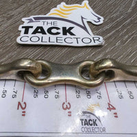 Thin French Link Loose Ring Bit, Flat Center Bar *gc, clean, film/residue, stains, scratches, scuffs
