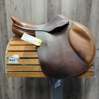 17.5" M *4.75" Amerigo Farouche Close Contact, 2 Billet Guards, Yellow Amerigo Cover, Med Front & Back Blocks, Wool Flocking, Flaps: 13.5" W x 13.5"W Serial # 17 1/2 N 1055036 M 2