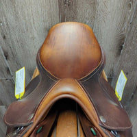 17.5" M *4.75" Amerigo Farouche Close Contact, 2 Billet Guards, Yellow Amerigo Cover, Med Front & Back Blocks, Wool Flocking, Flaps: 13.5" W x 13.5"W Serial # 17 1/2 N 1055036 M 2