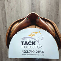 17.5" M *4.75" Amerigo Farouche Close Contact, 2 Billet Guards, Yellow Amerigo Cover, Med Front & Back Blocks, Wool Flocking, Flaps: 13.5" W x 13.5"W Serial # 17 1/2 N 1055036 M 2