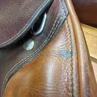 17.5" M *4.75" Amerigo Farouche Close Contact, 2 Billet Guards, Yellow Amerigo Cover, Med Front & Back Blocks, Wool Flocking, Flaps: 13.5" W x 13.5"W Serial # 17 1/2 N 1055036 M 2