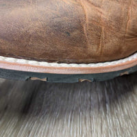 BOYS Square Toe Western Boots *xc, clean, toes: mnr dings, slices, scuffs & rubs