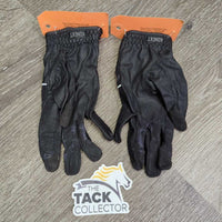 Cloth Mesh Synthetic Riding Gloves *gc/fair, clean, peeling, rubs, scrapes