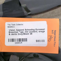 Schooling Euroseat Breeches *vgc, mnr puckers, snags & dents
