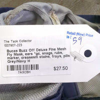 Fine Mesh Fly Mask, ears *gc, snags, rubs, marker, creasesm stains, frays, pills
