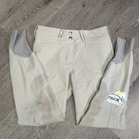 Euro Seat Breeches *gc/fair, stains, snags, rubs, pills, v.pulled seams, v.discolored seat & legs, undone stitching