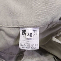 Euro Seat Breeches *gc, dirty & stains, rubs, pills, puckers, pulled seat seam, Broken Zipper Tab, stained seat & legs