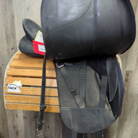 17.5 Adj *Red/Wide gullet Wintec Pro Dressage Saddle, 1 Front Velcro Block, CAIR Panels, Front & Rear Gusset Panels, Flap Billet Straps, Flaps: 17"L x 12" W Serial #371552