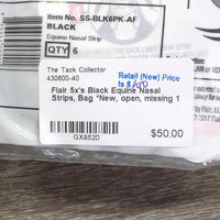 5x's Black Equine Nasal Strips, Bag *New, open, missing 1