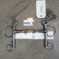 LS Sweet Iron French Link Pelham Bit, Copper Center Lozenge, chain *vgc, clean, stains, scratches, scuffs
