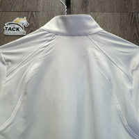 LS Sun Show Shirt, snap collar,1/4 Zip Up, Mesh Sleeves *xc/vgc, clean, mnr dent?rub & cuff stain