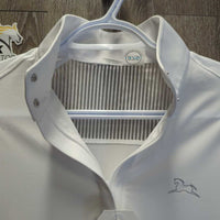 LS Sun Show Shirt, snap collar,1/4 Zip Up, Mesh Sleeves & Back *xc, v.mnr stain