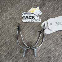 JUNIORS Light Flat Hammerhead Spurs *vgc, clean, mnr scuffs & rubs, widened