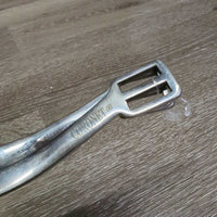 JUNIORS Light Flat Hammerhead Spurs *vgc, clean, mnr scuffs & rubs, widened