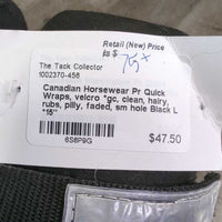 Pr Quick Wraps, velcro *gc, clean, hairy, rubs, pilly, faded, sm hole
