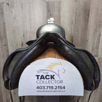 17.5" Adj *Red/Wide Gullet In Hastilow Concept Dressage Saddle, Mint Loxley Cover, 4 extra Gullets: Green/Narrow, Blue/MedWide, Black/Med & Burg/Wide, Large Front Blocks, Wool Flocking, Front & Rear Gusset Panels, Flaps: 17"L x 12.5"W Serial #: 2014 5229