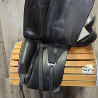 17.5" Adj *Red/Wide Gullet In Hastilow Concept Dressage Saddle, Mint Loxley Cover, 4 extra Gullets: Green/Narrow, Blue/MedWide, Black/Med & Burg/Wide, Large Front Blocks, Wool Flocking, Front & Rear Gusset Panels, Flaps: 17"L x 12.5"W Serial #: 2014 5229