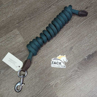 Narrow Nylon Lead Rope, leather ends *vgc/xc, mnr rubs, stains?dusty