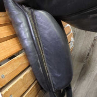 18" *Med/Wide *5.5" Hanover by Verhan Dressage Saddle, 2 Lg Front Velcro Blocks, Gold Verhan Fleece Cover, Wool Flocking, Flaps: 15.75"L x 12"W Serial # 1204133018