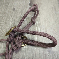 Soft Narrow Nylon Rope Bitless - Halter, Twisted Crown, Tag *new