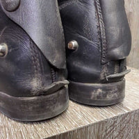 Field Boots, Zips *vgc/gc, mnr rubs, dirt & unstitched heels, R: seam holes, torn & unstitched