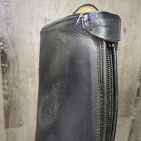 Field Boots, Zips *vgc/gc, mnr rubs, dirt & unstitched heels, R: seam holes, torn & unstitched