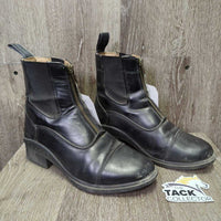 Paddock Boots, zips *vgc/fair mnr dirt, scuffs, scratches & toe dents, v.torn inside seams