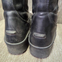 Paddock Boots, zips *vgc/fair mnr dirt, scuffs, scratches & toe dents, v.torn inside seams