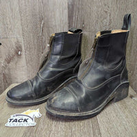 Paddock Boots, Zips *gc/fair, dirty, film, dented & folded toes, film, scuffs