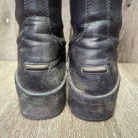 Paddock Boots, Zips *gc/fair, dirty, film, dented & folded toes, film, scuffs