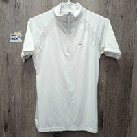 SS Show Sun Shirt, 1/3 Zip Up, Mesh *vgc, mnr stains
