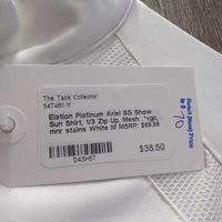SS Show Sun Shirt, 1/3 Zip Up, Mesh *vgc, mnr stains