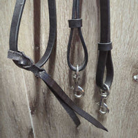 Tooled Leather Headstall, 2 laces, Narrow Adjustable Loop Reins, snaps *like new