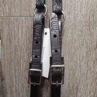 Tooled Leather Headstall, 2 laces, Narrow Adjustable Loop Reins, snaps *like new